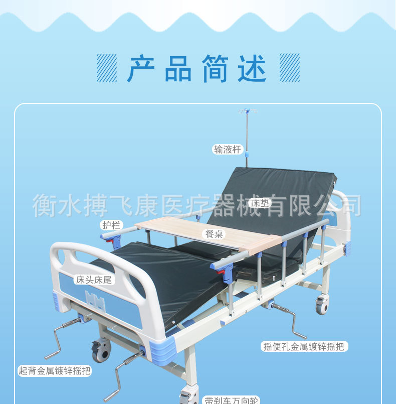 工廠直供護理床 單搖、雙搖病床批發，醫療養老場景全覆蓋